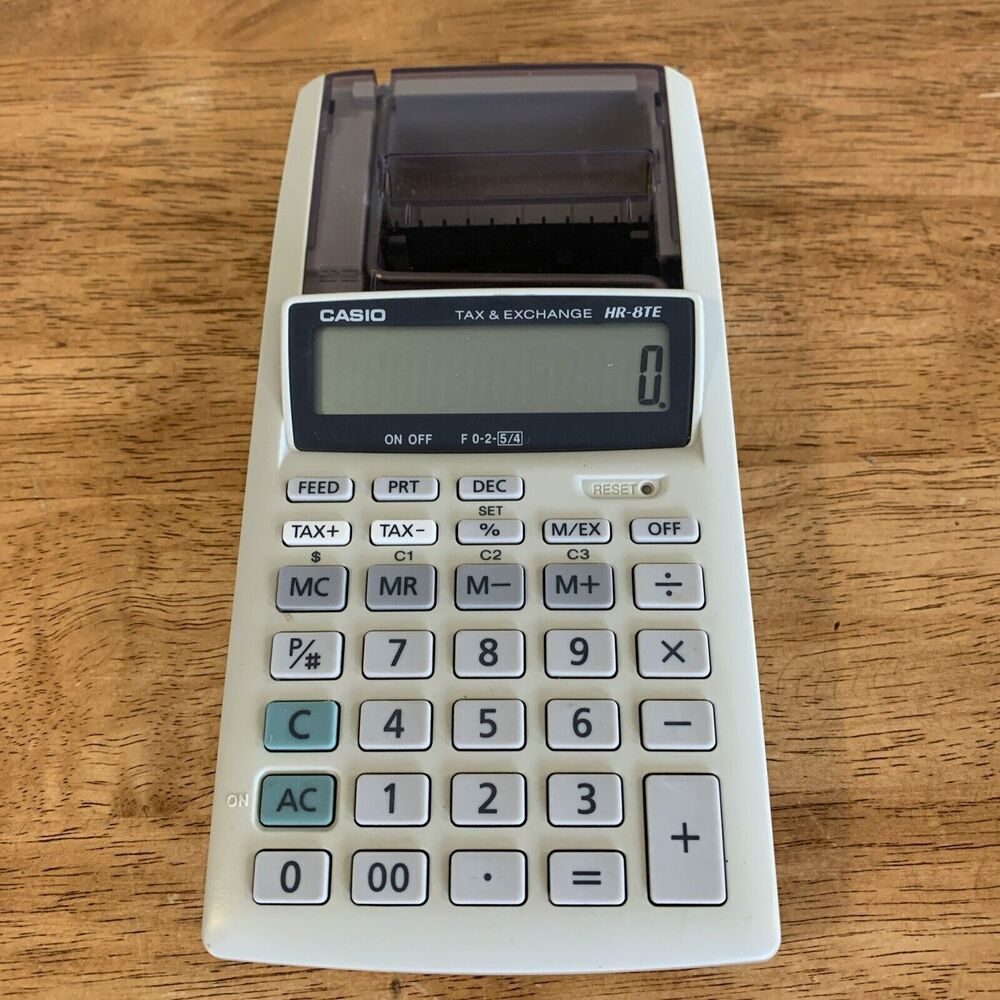 Casio‎ HR-8TE Tax & Exchange Electronic Printing Calculator Tested Works!